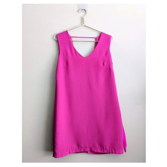 Aryn K Women's Deep V-Back Dress in hot pink - Picture 2 of 4